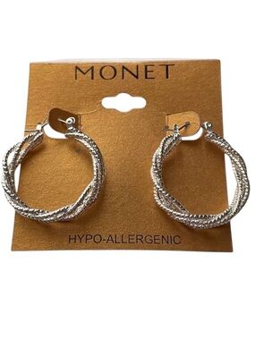 NWT Monet Hoop Earrings